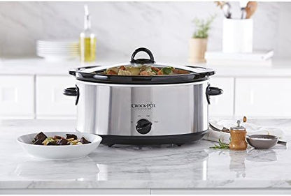 7 Quart Oval Manual Slow Cooker – Stainless Steel - Curated Catalog U8