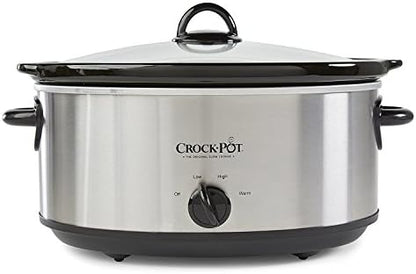7 Quart Oval Manual Slow Cooker – Stainless Steel - Curated Catalog U8