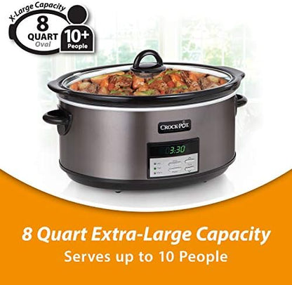 8 Quart Programmable Slow Cooker with Auto Warm - Curated Catalog N4