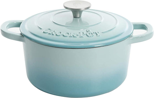3 Quart Enameled Cast Iron Dutch Oven – Aqua - Curated Catalog Z4