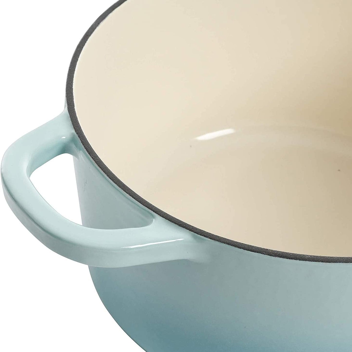 3 Quart Enameled Cast Iron Dutch Oven – Aqua - Curated Catalog G2