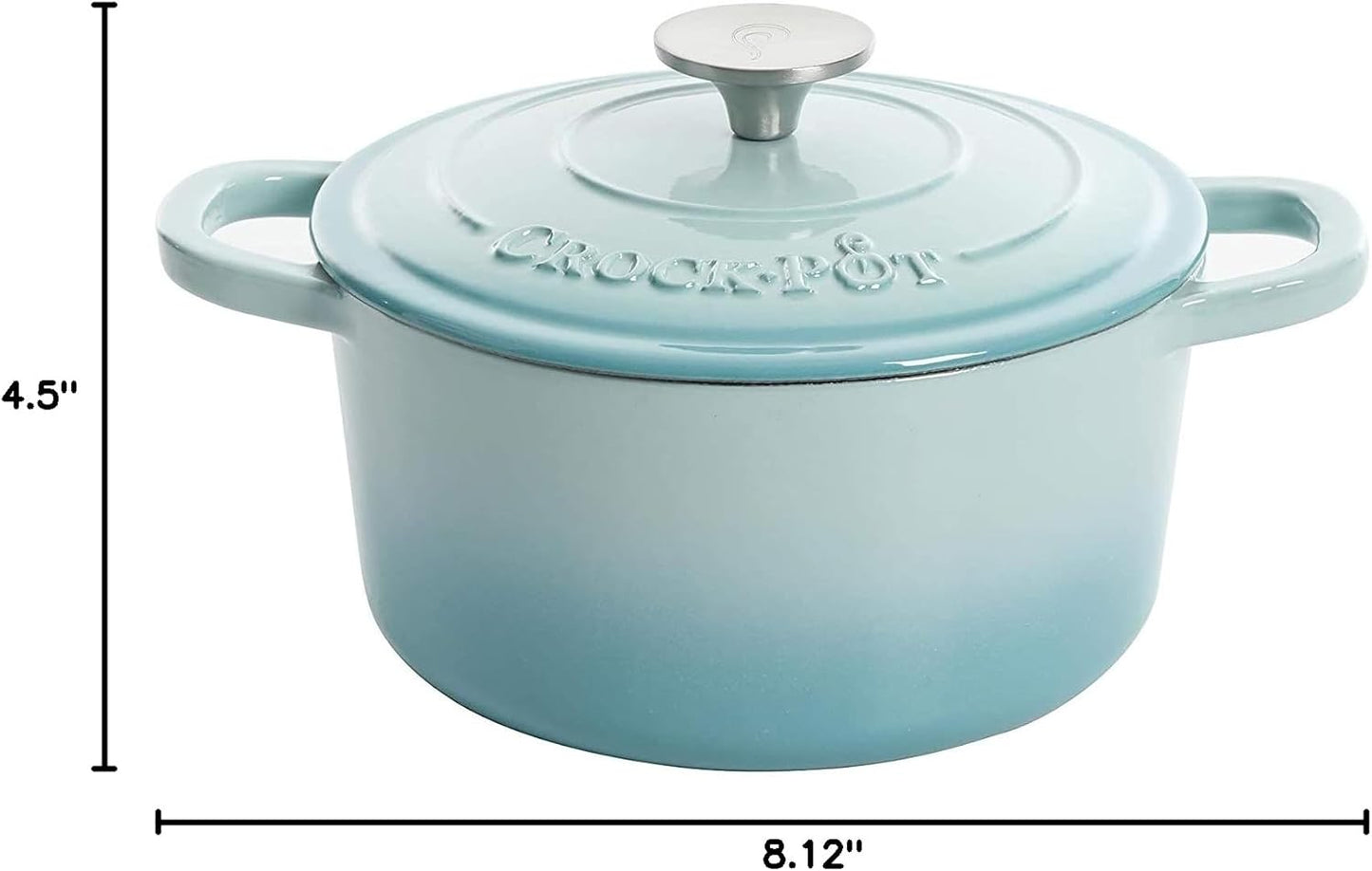 3 Quart Enameled Cast Iron Dutch Oven – Aqua - Curated Catalog Z4